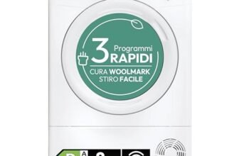 Candy Smart Pro CRO EH8N2TE-S Asciugatrice a Pompa di Calore, 8 kg, Connettività Wi-Fi + BLE, Programma Stiro Facile, Libera Installazione, 85x 60 x 58.5 cm (A x L x P cm), Bianco, Classe D