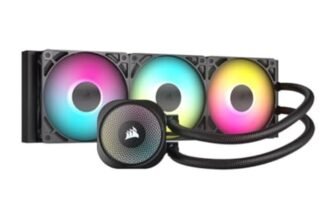 CORSAIR NAUTILUS 360 RS ARGB Raffreddatore CPU a Liquido – 360mm AIO – Connessione Diretta alla Scheda Madre – Intel LGA 1851/1700, AMD AM5/AM4 – 3x RS120 ARGB Ventilatori Inclusi – Nero