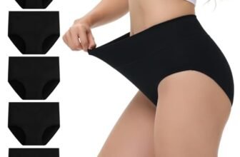 NUOZA Slip Donna Cotone Mutande Post Parto Intimo Culotte Donna Pancia Piatta Underwear Pacco da 5 Elastico Traspirante Briefs Nero XL