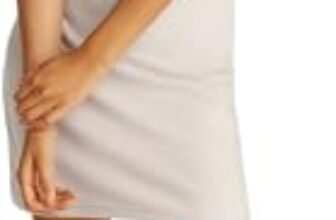 Calvin Klein Donna Abito Attillato Soft Rib Fit & Flare Slim Fit, Bianco (Chalk), 3XL