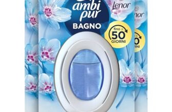 Ambi Pur Bagno Lenor Risveglio Primaverile, Deodorante Per Ambienti Ad Azione Continua Eliminazione E Prevenzione Degli Odori, 5 Pezzi