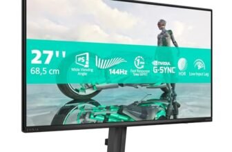 Philips Gaming Monitor 27M2N3200NF 27 pollici, , 1920×1080, FHD, 144Hz, IPS Panel, 0.5ms MPRT, , (HDMI1x 1.4 DP 1x 1.4) Adaptive Sync, HDR10, G-Sync Compatible, Grigio Scuro