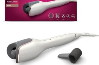 Philips Auto Curler Serie 8000, arricciacapelli con tecnologia MoistureProtect, 27 diverse opzioni di styling, bianco, modello BHB878/00