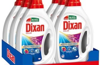 Dixan Liquido Color Detersivo Lavatrice (6 confezioni da 19 Lavaggi), Detersivo liquido lavatrice per colori vivaci, pulizia profonda del bucato e freschezza igienica per la lavatrice