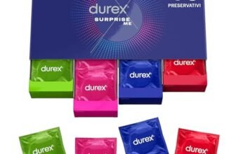 Durex Surprise Me Kit di Preservativi Assortiti, Sottili con Rilievi e Nervature, 40 Profilattici
