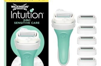 Wilkinson Sword – Intuition Sensitive Care XXL Pack – Rasoi per donna – Confezione XXL con 1 rasoio + 6 lame di ricarica – Contiene Provitamin B5, Aloe Vera e Vitamina E