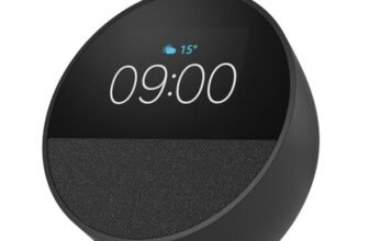 Amazon Echo Spot (Ultimo modello) | Sveglia intelligente con audio di qualità e Alexa | Nero