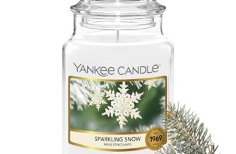 Yankee Candle Candela profumata | Candela in giara grande della Neve Scintillante | Candele a lunga combustione: fino a 150 ore | Regali perfetti per le donne