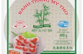 Bamboo Tree Carta di Riso (22 cm) da Utilizzare Negli Involtini Primavera e Fácile da Preparare. Qualità Premium, X 400 grammi