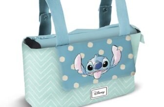Disney Lilo e Stitch Lovely-Borsa Organizer per Passeggino Hamper Mommy, Blu, 31 x 27 cm