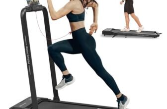 Mobvoi Home 3 in 1 Tapis Roulant AI Intelligente Pieghevole con Pedana da 6% di Inclinazione 2,5 CV Compatto Portatile Sotto la Scrivania Macchina da Corsa TicSports APP 120kg 12km/h Facile da Riporre