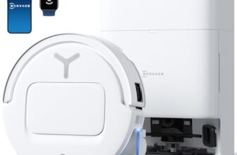 ECOVACS DEEBOT T80 OMNI Robot Aspirapolvere Lavapavimenti, 18.000 Pa, Spazzola OZMO ROLLER, ZeroTangle 3.0, Lavaggio Mocio con Acqua Calda a 40-75 °C, Asciugatura ad Aria Calda, Bianco