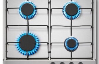 TopStrong Piano Cottura 4 Fuochi Gas, Piano Cottura 60cm da Incasso, Acciaio Inossidabile Fornello a Gas Naturale/Propano, Griglie Smaltate, Finitura Inox Anti Impronta