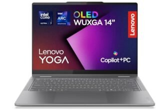Lenovo Yoga 7 (2 in 1) Notebook Copilot+ PC Convertibile Touch 14” OLED WUXGA (1920×1200), Intel Core Ultra 7 256V, RAM 16 GB, 512 GB SSD, 60 Hz, Windows 11 Home, WiFi 7 – Luna Grey