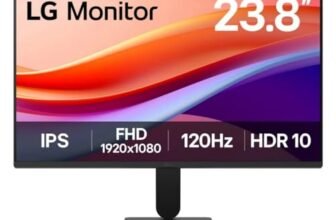 LG 24U411A Monitor 24″ Full HD IPS, HDR 10, 120Hz, 1ms MBR, HDMI, D-Sub (VGA), Uscita cuffie, 1920×1080, sRGB 99%, Schermo Antiriflesso, Flicker Safe, Reader Mode, Nero