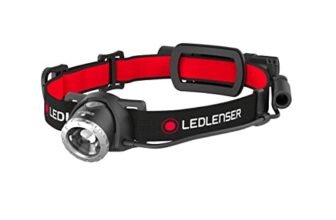 Ledlenser H8R Torcia Frontale LED, Ricaricabile con Batteria al Litio 18650, 600 Lumen, Messa a Fuoco Regolabile, autonomia Fino a 120 Ore, Luce Rossa Posteriore, orientabile, Cavo di Ricarica USB