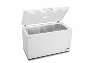 METRO Professional Congelatore a pozzetto GHF2500, acciaio/alluminio, 165 x 73.5 x 83.5 cm, 125 W, 2 cestelli, illuminazione a LED, con serratura, bianco (500 L)