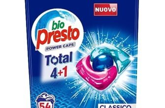Bio Presto Power Caps Classico, Detersivo Lavatrice Predosato In Capsule, Confezione Da 54 Lavaggi