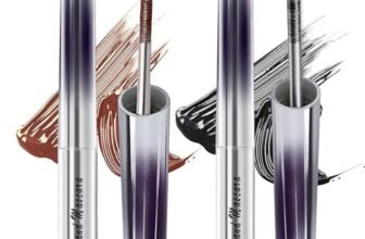 2 Pezzi Iron Wand Mascara, Metal Mascara, Scovolino Metallico 3D Curling, Allungamento naturale delle ciglia (Marrone, Nero)