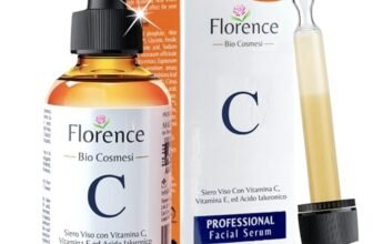 60ml. Bio Siero Vitamina C e Vit. E. Siero Viso Acido Ialuronico Antirughe, Antimacchie Illuminante, e Antietà. Ideale Come Crema Contorno Occhi e per Dermaroller. Biologico,Vegano