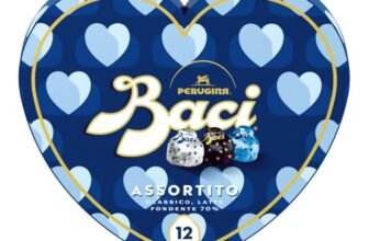 BACI PERUGINA Cioccolatini Assortiti ripieni al Gianduia, Scatola Maxi Cuore San Valentino 150g