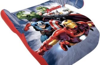 Tataway seggiolino alzatina auto bimbi Marvel Avengers i-Size ECE R129, Rialzo bimbi 126-150 cm, 22-36 kg, 6-12 anni, gruppo 3, leggero e facile da trasportare – sfoderabile e lavabile