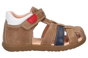 Geox B Sandal Macchia Boy, Primi Passi Bimbo 0-24, Marrone (Caramel), 20 EU