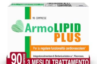 Armolipid Plus – 90 Compresse, Integratore Alimentare con Berberis Aristata, Riso Rosso Fermentato, Acido Folico, Policosanoli, Coenzima Q10 e Astaxantina
