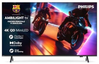 Philips Ambilight 55MLED920 Mini LED 4K Smart TV – Display 55’’ con processore P5 Perfect Picture Ultra HD, Titan OS, Dolby Vision e Dolby Atmos Sound