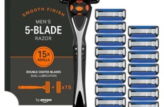 by Amazon Rasoio da uomo a 5 lame con 15 ricariche
