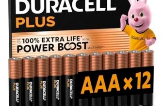 DURACELL Batterie Plus AAA (Confezione da 12) – Batterie Alcaline da 1,5 V – Fino al 100% di durata extra con Attivi POWER BOOST – Affidabilità per i dispositivi di utilizzo quotidiano – MN2400