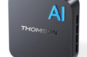 Thomson AI Mini PC W3, ΑΜD Ryzen 7 260 (8C/16T, fino a 5,1 GHz), 32GB DDR5 5600MHz 1TB SSD M.2 Mini Computer Desktop WiFi 6E, W-11Pro, ΑΜD Radeo 780M, Triplo Schermo, USB4, HDMI2.1, DP, TDP 54W