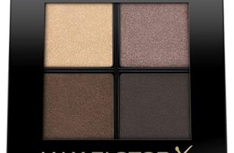 Max Factor Colour X-Pert Soft Touch Palette Ombretti, 4 Ombretti dal Colore Intenso, Altamente Sfumabili, 003 Hazy Sands