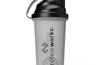 Protein Works | Shaker Extreme 360, Bottiglia Trasparente 700 ml con Pallina Mix, Anti-Perdita & Resistente, Tappo a Vite, Chiusura Sicura, Indicatore Misure