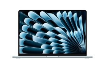 Apple Portatile MacBook Air 15” con chip M4 (2025): progettato per Apple Intelligence, display Liquid Retina da 15,3”, 16GB di memoria unificata, 256GB di archiviazione SSD, Touch ID; Celeste