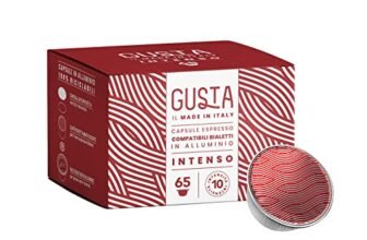 Gusta Compatibili Bialetti, In Alluminio, Gusto Intenso, Box Da 65, 100% Riciclabili, Intensità 10