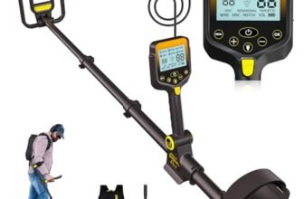 Metal Detector Professionali – 2000mAH Ricaricabile Metal Detector Oro per Adulti con Display LCD, Alta Precisione, Bobina di Ricerca IP68 Impermeabile da 10″, Pieghevole e Retrattile