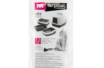 Ferplast Sacchetti Igienici di Ricambio per Lettiere Toilette Gatto, Confezione da 12 Sacchetti, Dimensioni 50 x 38,5 cm.