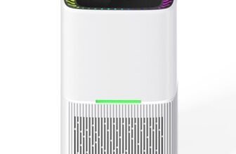 Deumidificatore Casa Muffa 1800ML, Portatile Silenzioso, Sbrinamento Automatico, Timer, Luce a 7 Colori | Deumidificatore Piccolo per Bagno, Armadio, Camera da Letto, 635ml/Giorno