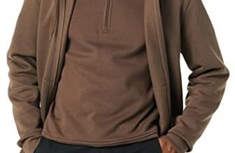 Amazon Essentials Felpa con Cappuccio e Cerniera Integrale in Pile (Disponibile nelle Taglie Big & Tall) Uomo, Marrone Medio, XL