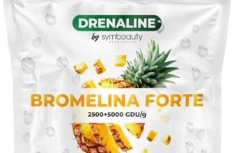 Symbeauty Bromelina Forte 120 Cpr (4 mesi) Drenaline 2500+5000 GDU | Betulla, Centella, Vitamina C | Vegano – Made in Italy