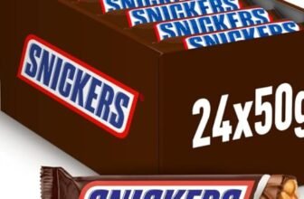 Snickers Barretta con Caramello e Arachidi Tostate Ricoperta al Cioccolato, 24 Barrette X50G (1200G), Idee Regalo Natale, Nuova versione