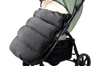 Aloskart Sacco Passeggino Invernale, Coprigambe Passeggino Universale Grande, Sacco Nanna Passeggino Universale, Coprigambe Invernale, Sacco a pelo Passeggino Grande (Grigio Scuro)