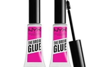 NYX Professional Makeup Brow Glue, Gel Sopracciglia Trasparente a Lunga Tenuta, Confezione da 2, Clear