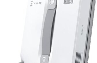 ECOVACS WINBOT MINI Robot Lavavetri, Design Compatto, Doppi Ugelli con Spruzzo Ultrasonico, Sistema di Protezione a 9 Fasi, Pianificazione Intelligente del Percorso, 3 Modalità di Pulizia