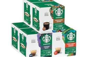Starbucks Black Cup Variety Pack by NESCAFÉ Dolce Gusto Coffee Pods 6 x 12 (72 Capsules) – Amazon Exclusive