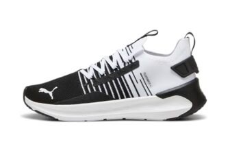 Puma Unisex Softride Symmetry Fuzion Road Running Shoe, Puma Nero Grigio Scuro Freddo Puma Bianco, 40 EU