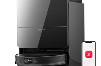 roborock Saros 10R Robot Aspirapolvere, 7,98 cm, Antigroviglio, Telaio AdaptiLift, Rimozione Automatica dei Moci, Pulizia degli Angoli e dei Bordi, Stazione Multifunzionale 4.0, Hello Rocky