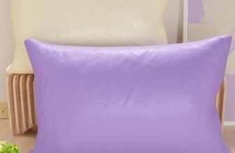 PETTI Artigiani Italiani – Coppia di Federe Cuscino 80×40 cm in Microfibra, Cuscini Arredo Camera da Letto, Divano, Set 2 Fodere Copricuscino, Federa Double Face Lilla e Panna