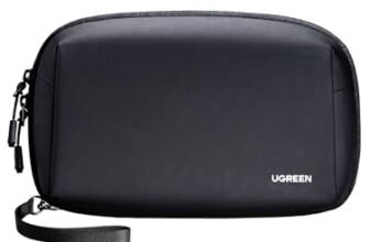 UGREEN Borsa Accessori Elettronici da Viaggio, Organizer Cavi Porta Compatibile with iPad Mini 5 4, Smartphone, Power Bank, Cable, Hard disk, ecc Tutto in 1